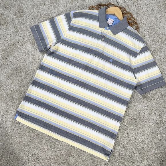 Brooks Brothers Men’s Bundle (2) Performance Cotton Polo Shirt Striped Size L - Picture 2 of 15